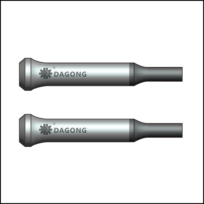 Sureface coating piercing punch with bolttle neck