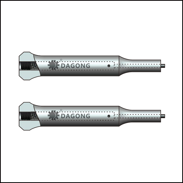 Piercing ejector punches with bolttle neck