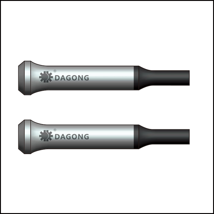 Sureface coating piercing punch with bolttle neck
